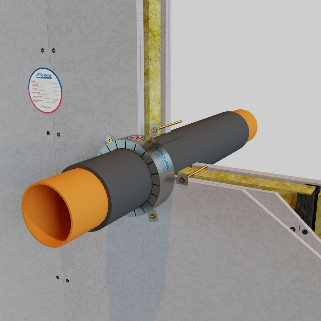 TUBAZIONI COMBUSTIBILI COIBENTATE SU PARETE A FILO FOROMETRIA