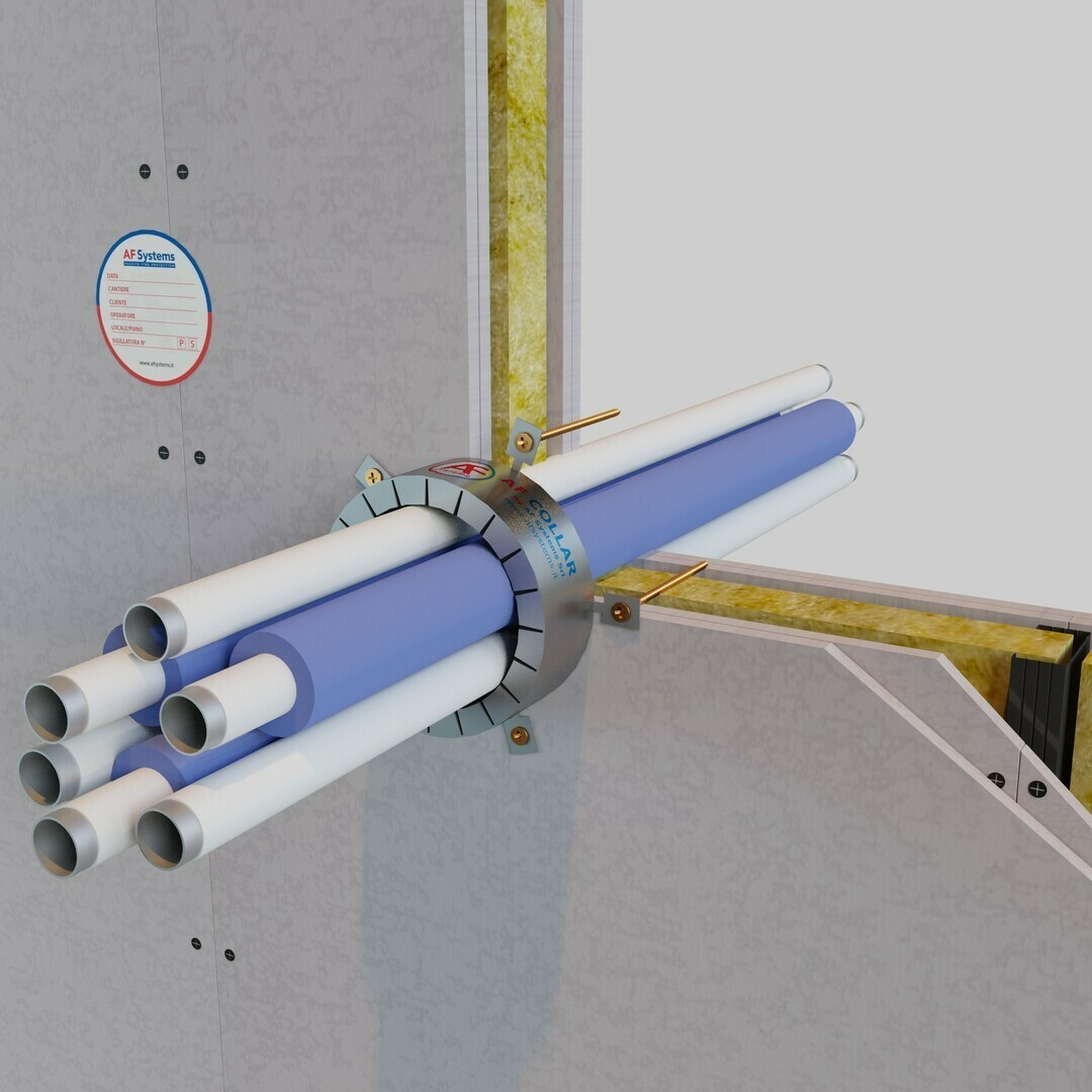 MULTILAYER PIPE BUNDLES IN WALL - FLUSH OPENINGS