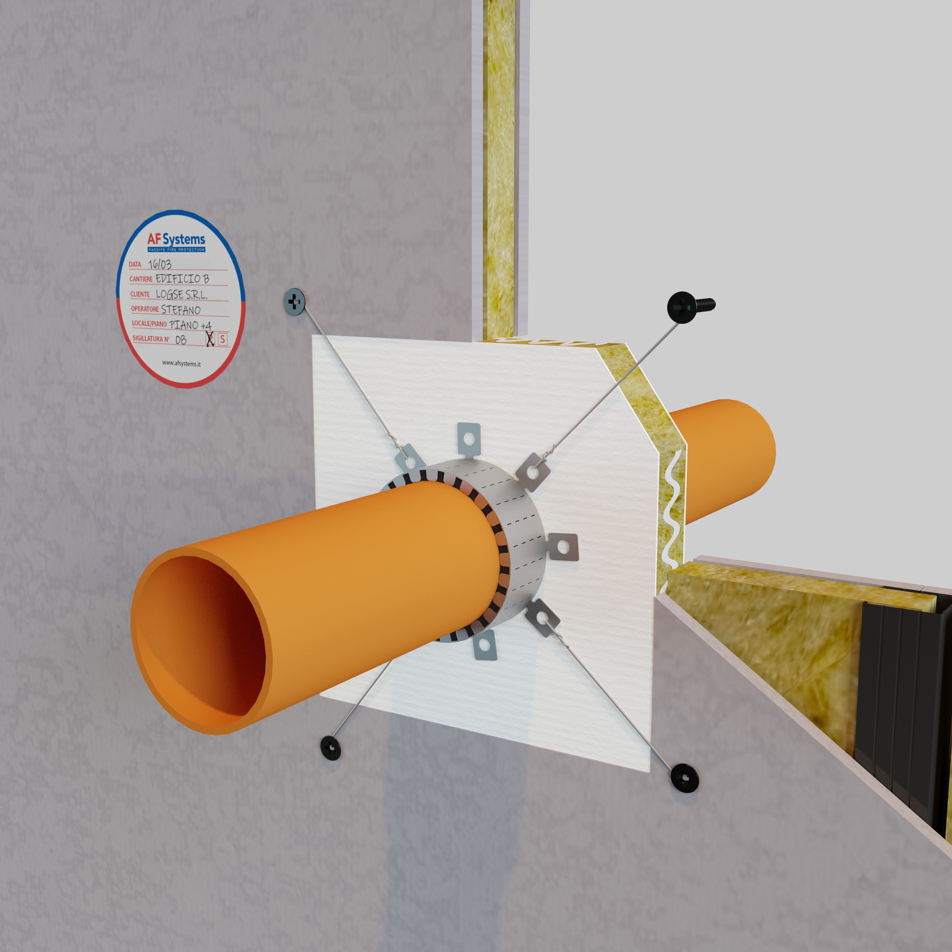 TUBERÍAS COMBUSTIBLES EN PARED EN GRANDES APERTURAS