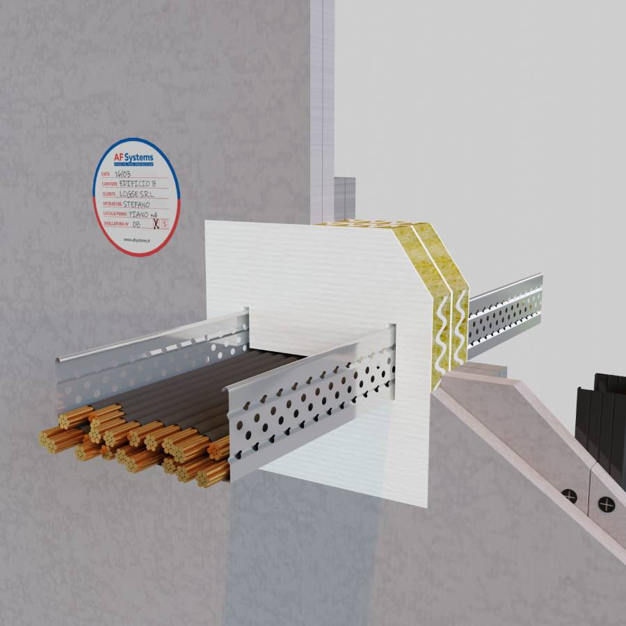 CABLE TRAYS IN SELF-SUPPORTING WALL / SANDWICH WALL - LARGE OPENINGS