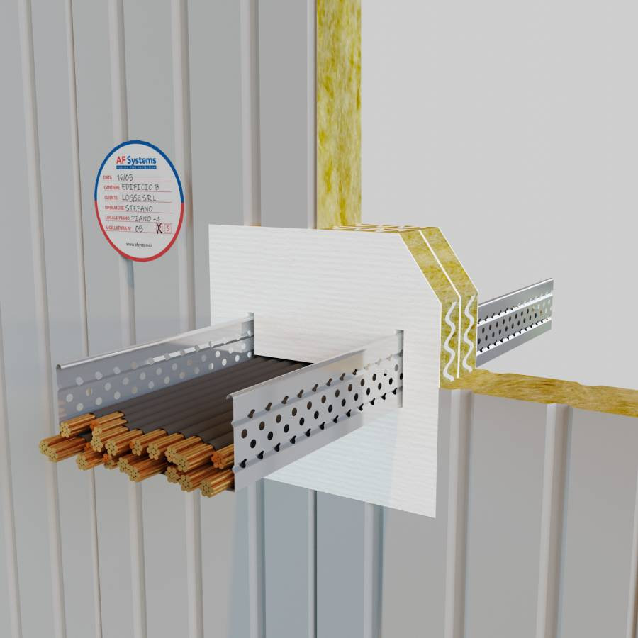 CABLE TRAYS IN SELF-SUPPORTING WALL / SANDWICH WALL - LARGE OPENINGS