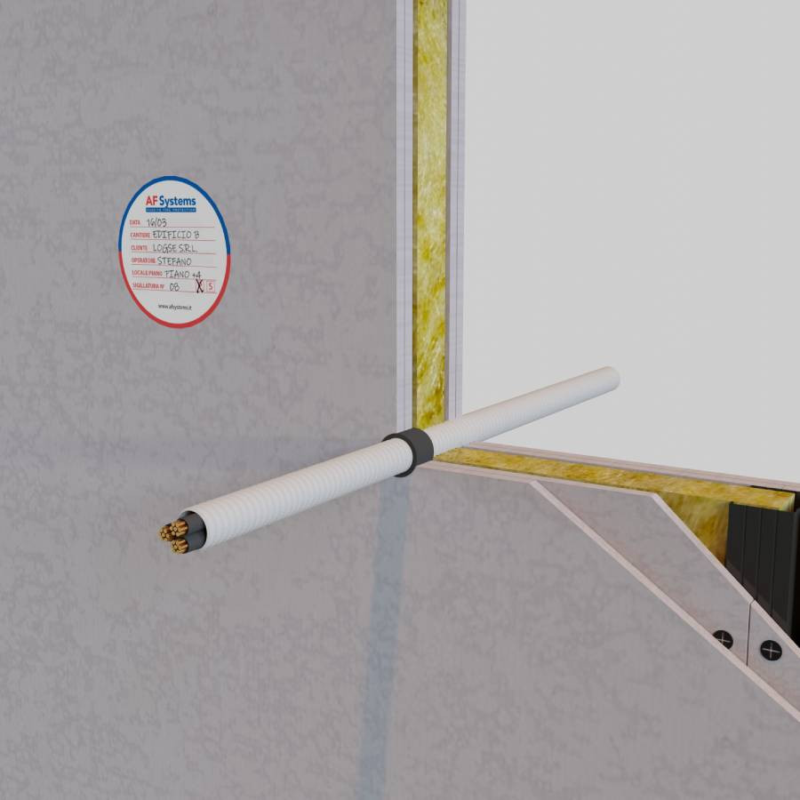 ELECTRICAL CABLES IN COMBUSTIBLE PIPES IN WALL - FLUSH OPENINGS