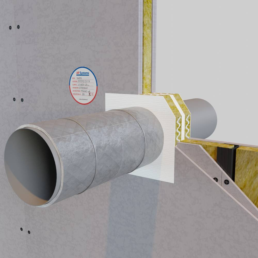 UNINSULATED STEEL PIPES IN WALL - LARGE OPENINGS