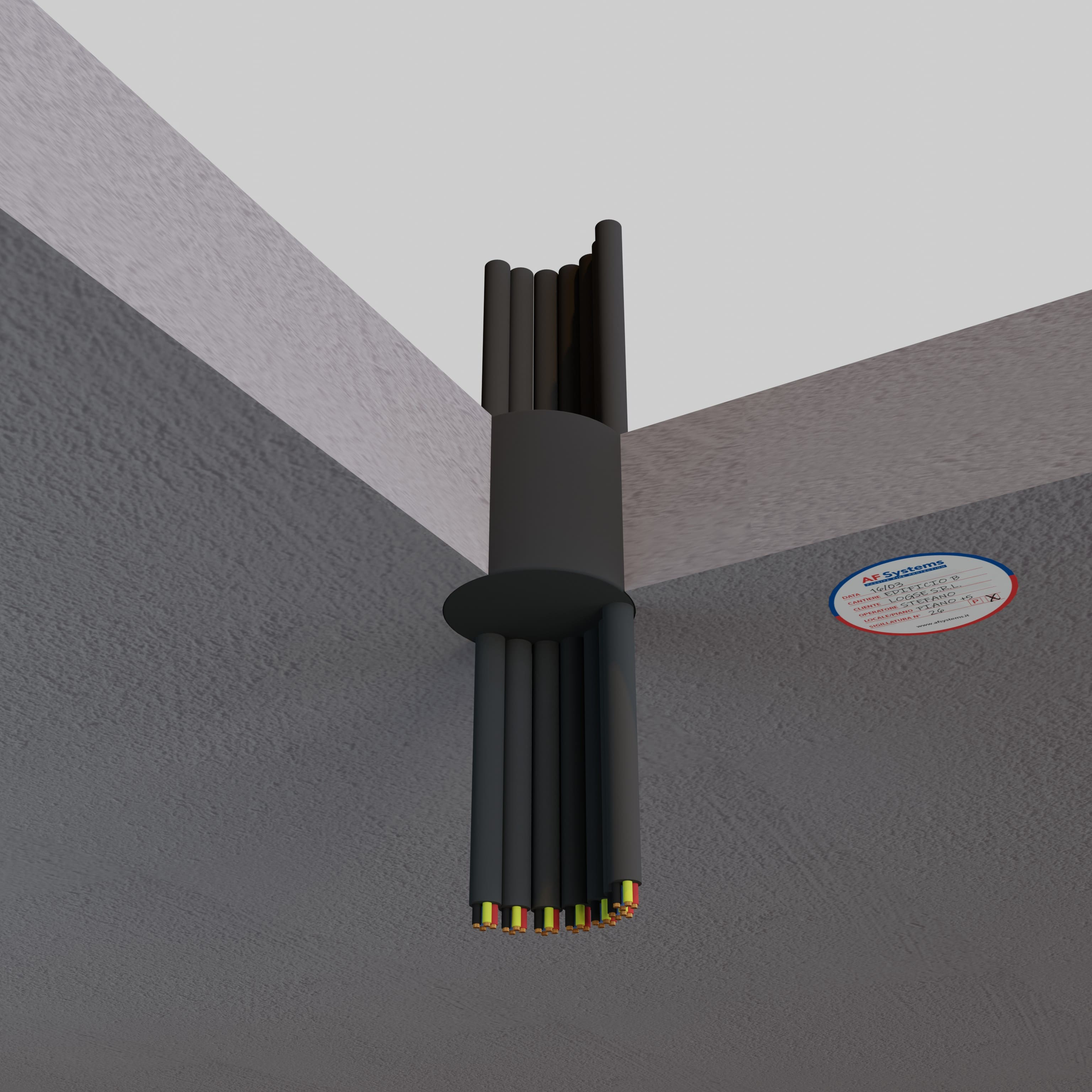 BARE OR BUNDLED CABLES IN FLOOR - LARGE OPENINGS