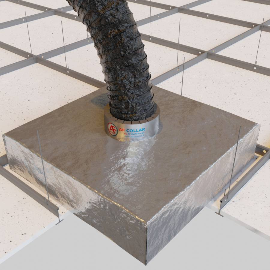 AIR INLET AND OUTLET POINTS IN FIBRE FALSE CEILINGS