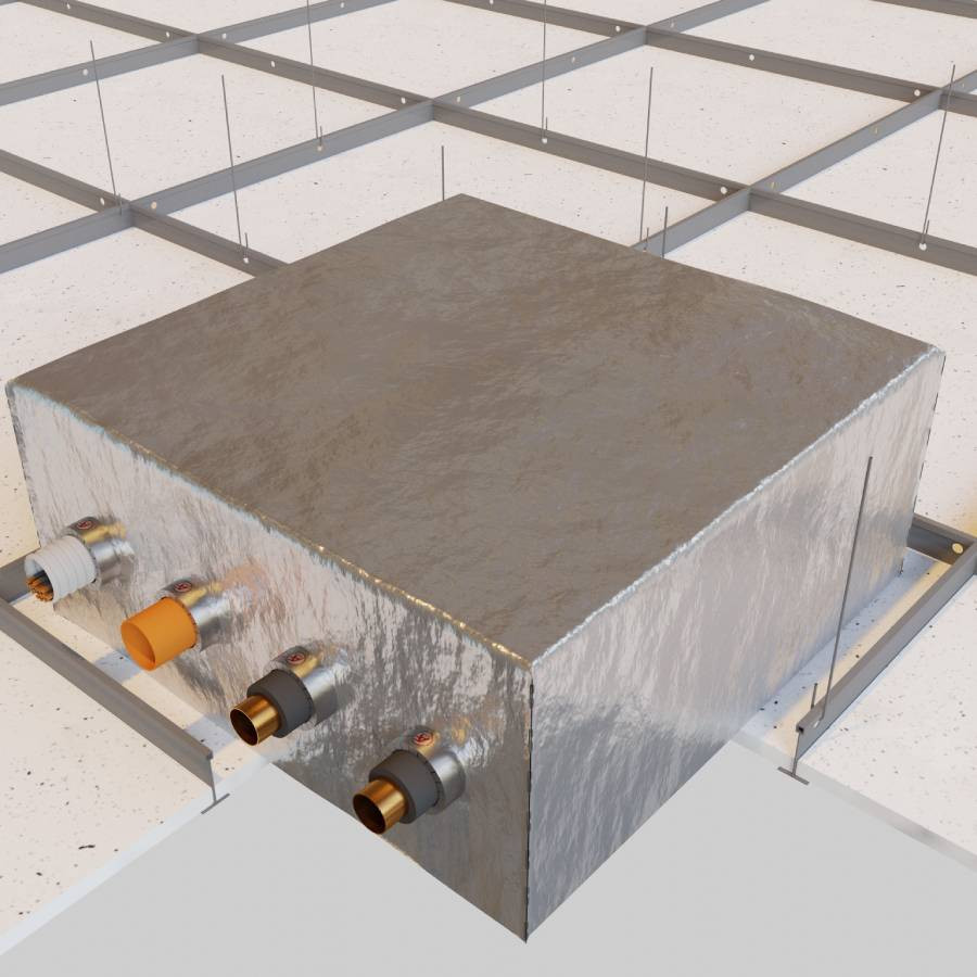 SPLIT FOR AIR CONDITIONERS IN FIBRE FALSE CEILINGS