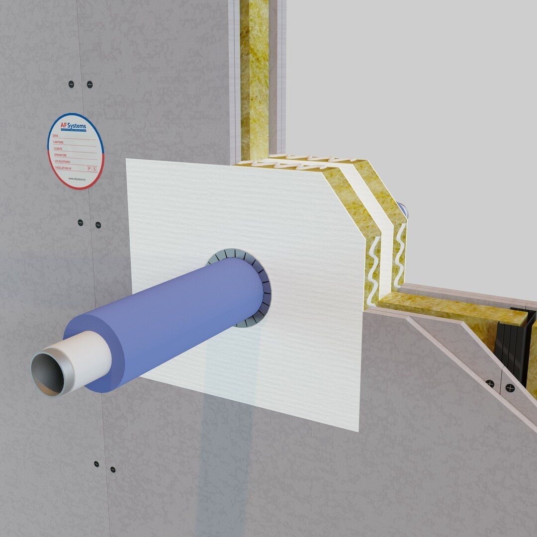 TUBAZIONI MULTISTRATO COIBENTATE SU PARETE NON A FILO FOROMETRIA