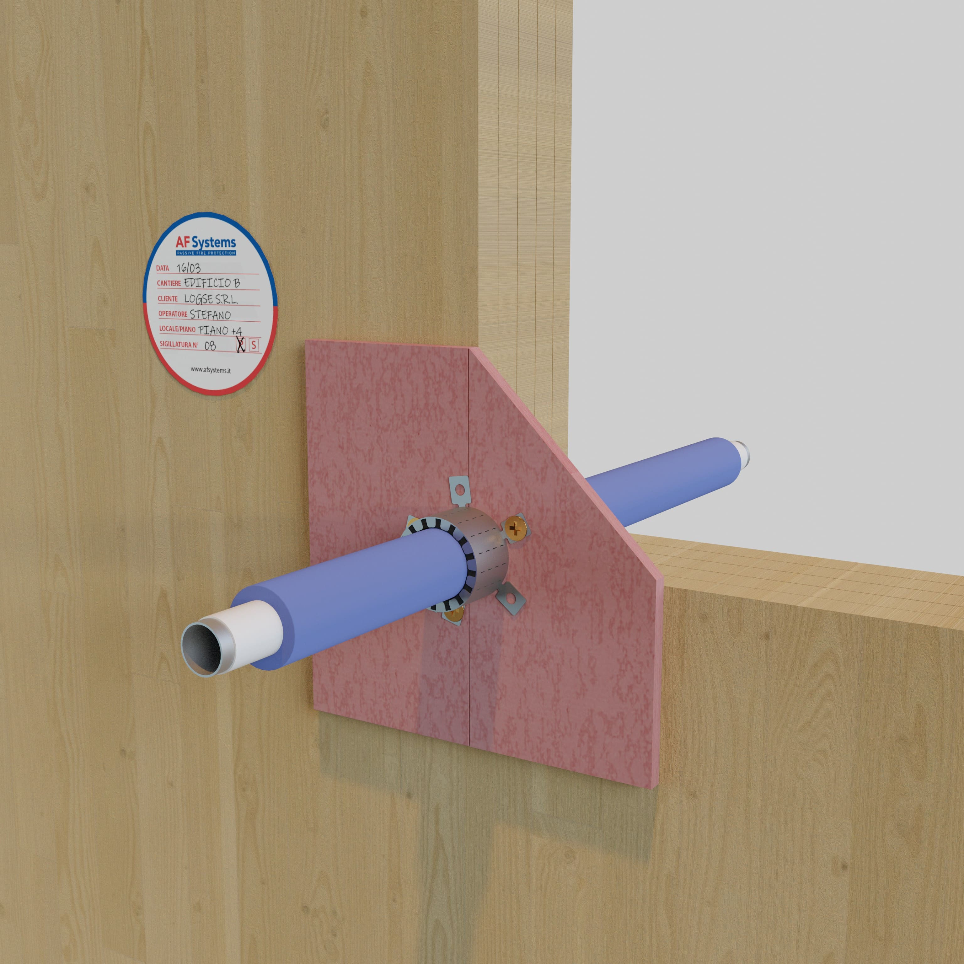 INSULATED MULTILAYER PIPES IN XLAM WALL - FLUSH OPENINGS