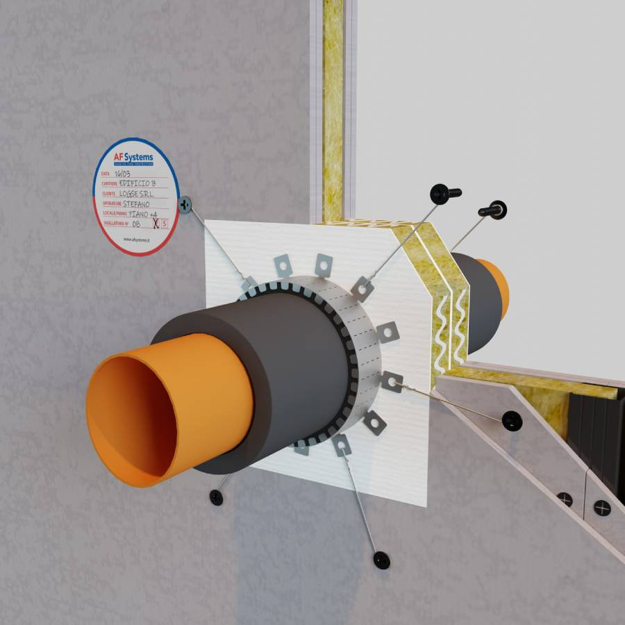 INSULATED COMBUSTIBLE PIPES IN WALL - LARGE OPENINGS