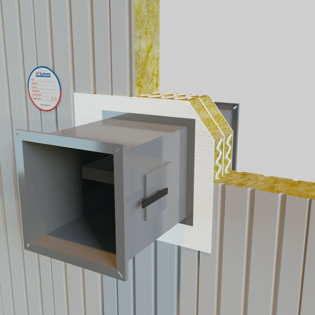 FIRE DAMPERS IN SELF-SUPPORTING WALL / SANDWICH WALL - LARGE OPENINGS