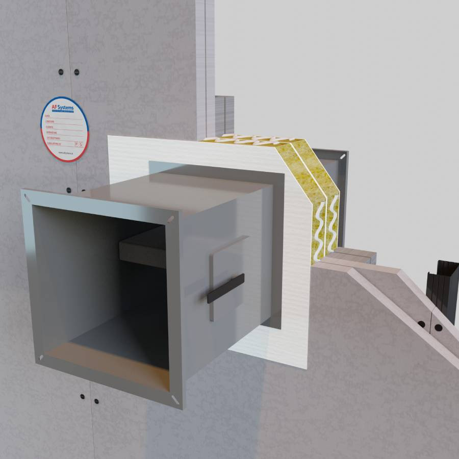 FIRE DAMPERS IN SELF-SUPPORTING WALL / SANDWICH WALL - LARGE OPENINGS